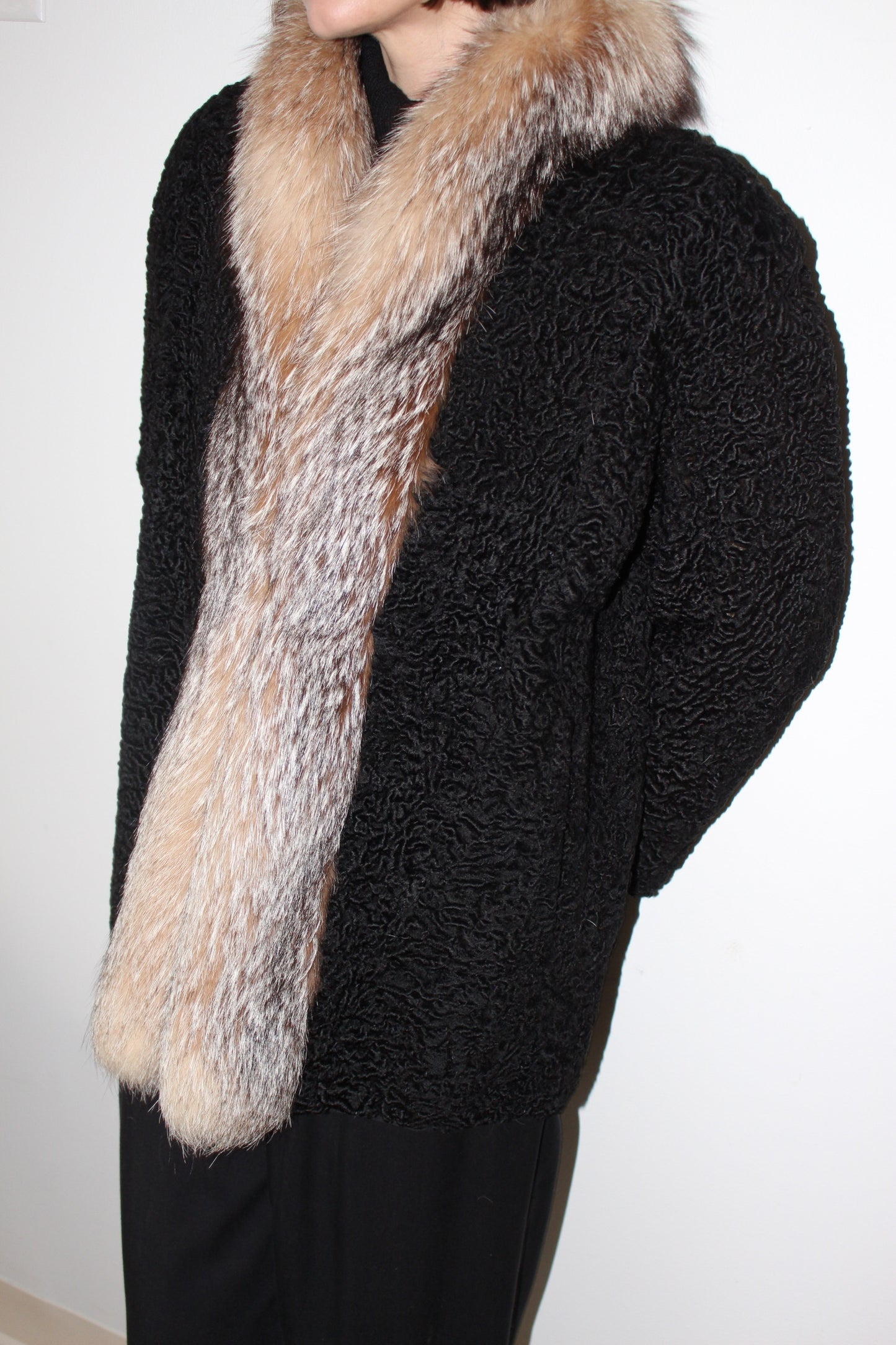 Stunning Vintage Fur-Trimmed Persian Lamb Coat