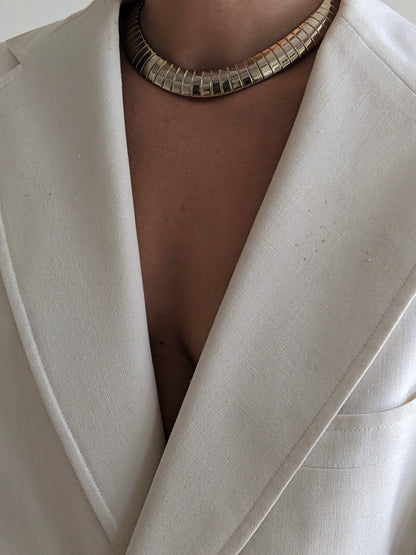 Vintage Gold Ribbed Collar