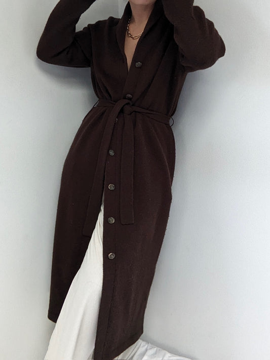 Vintage Belted Ralph Lauren Lambswool Knit Coat