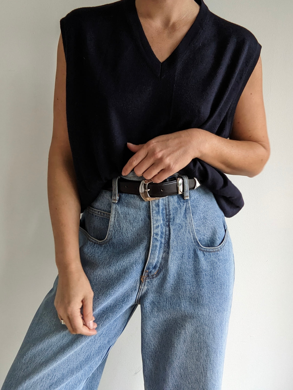 Midnight Merino Wool & Silk Vest