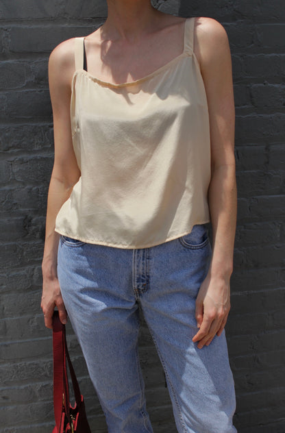 Vintage Sand Silk Slip Top