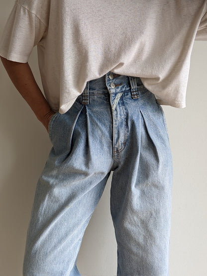 Vintage Jordache Pleated High-Rise Jeans