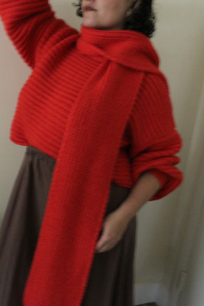 Romy Knitted Alpaca Balloon Sleeve Sweater