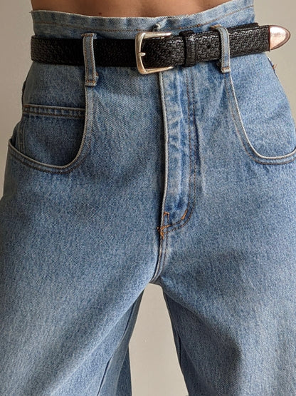 Vintage Ink Woven Leather Belt