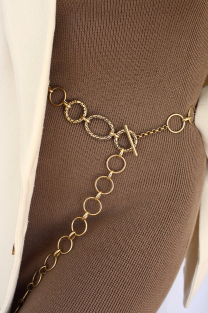 Vintage Gold Circle Chain Belt