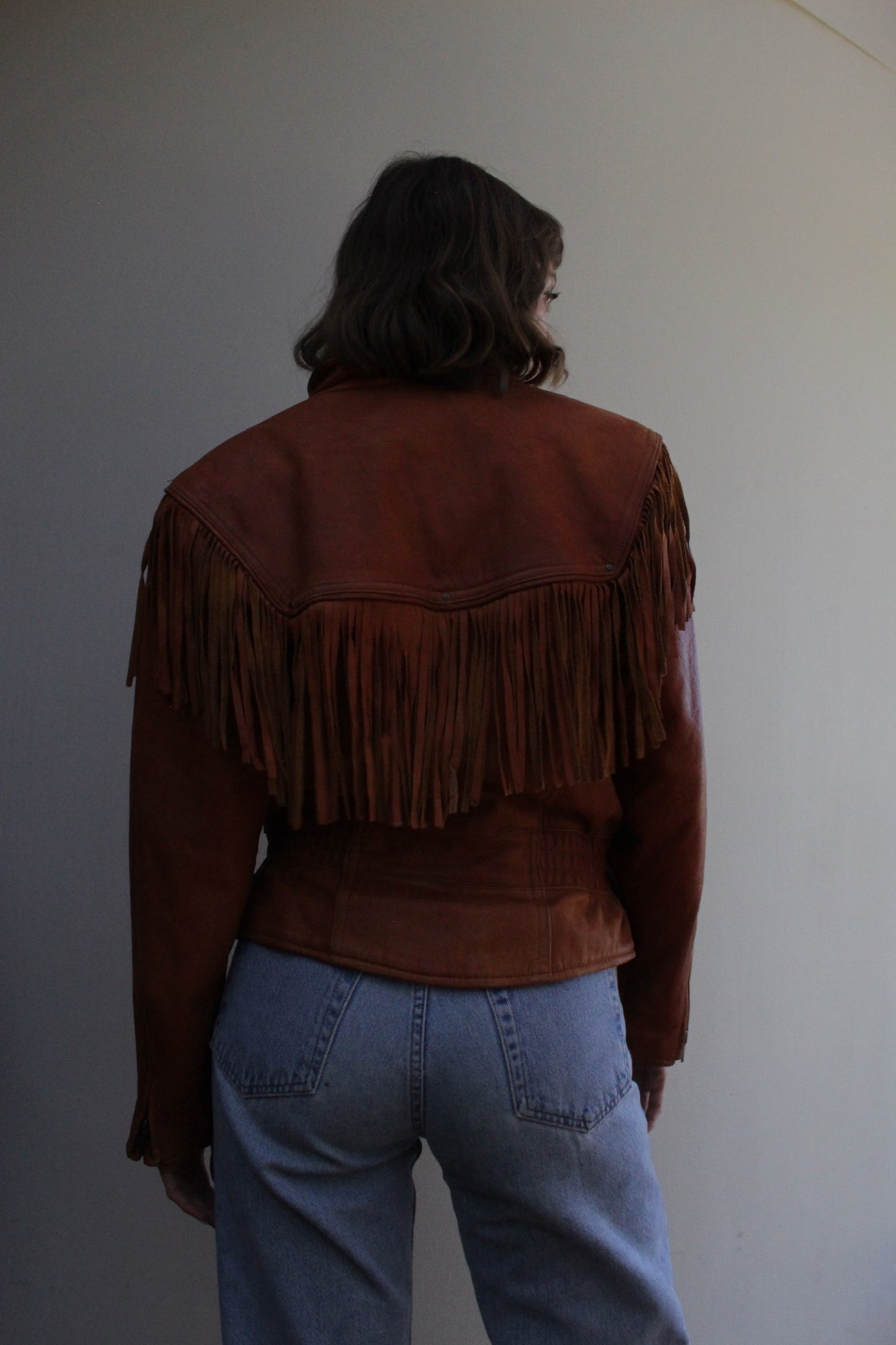 Absolute Favorite Vintage Pebbled Leather Fringe Jacket