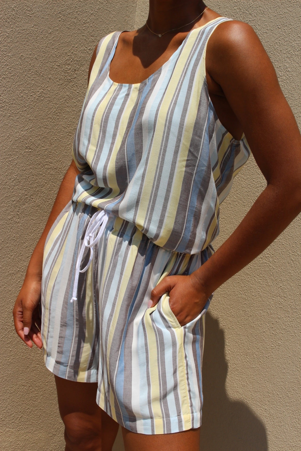 Uma Striped Rayon Short