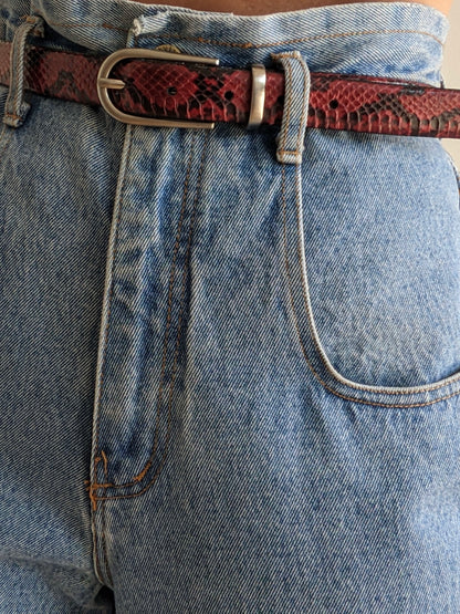 Vintage Two-Toned Genuine Snakeskin Belt