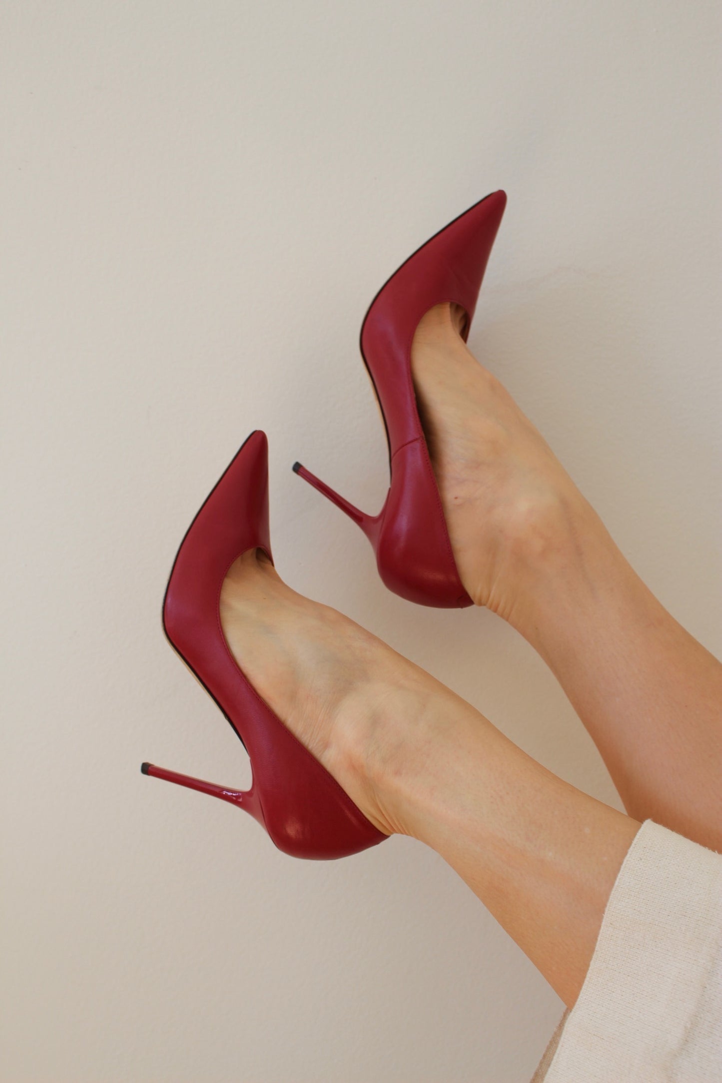 Stunning Jimmy Choo Red Leather Pumps