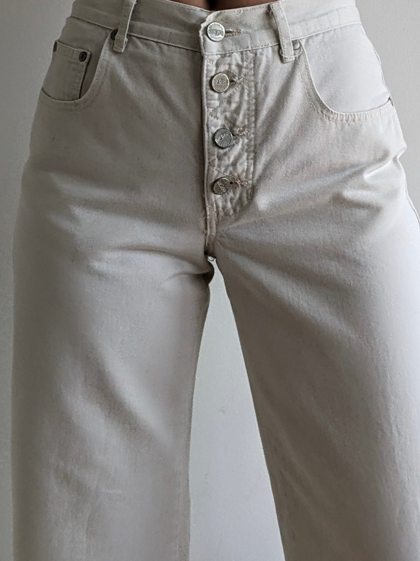 Vintage Wide Leg Button-Fly Denim