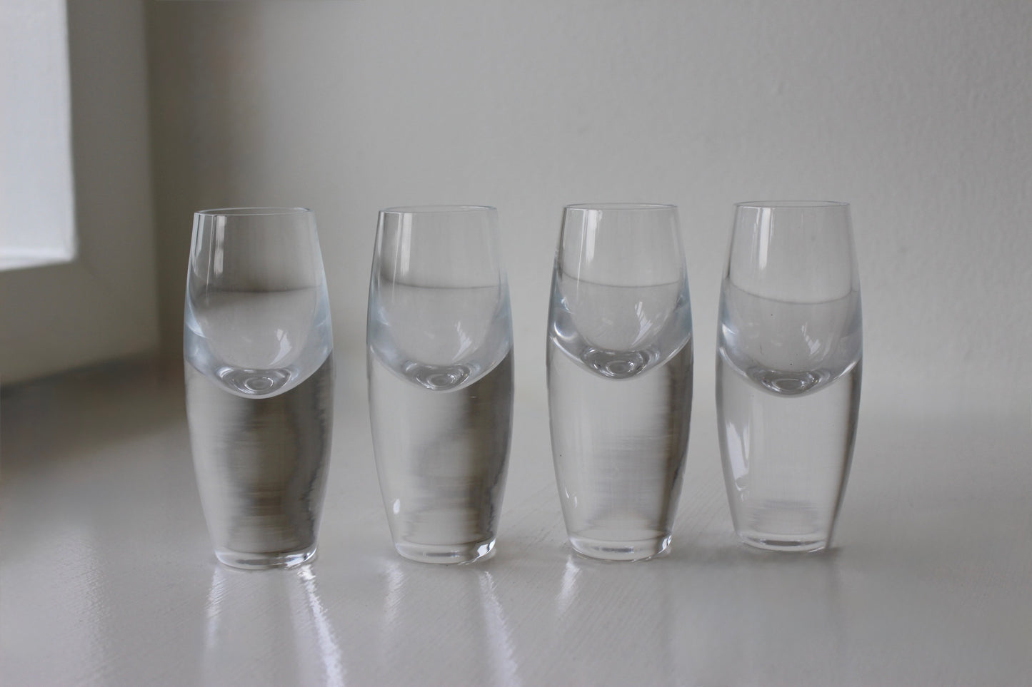 Vintage Krosno Heavy-Base Shot Glass / Set of 4