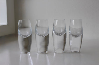 Vintage Krosno Heavy-Base Shot Glass / Set of 4