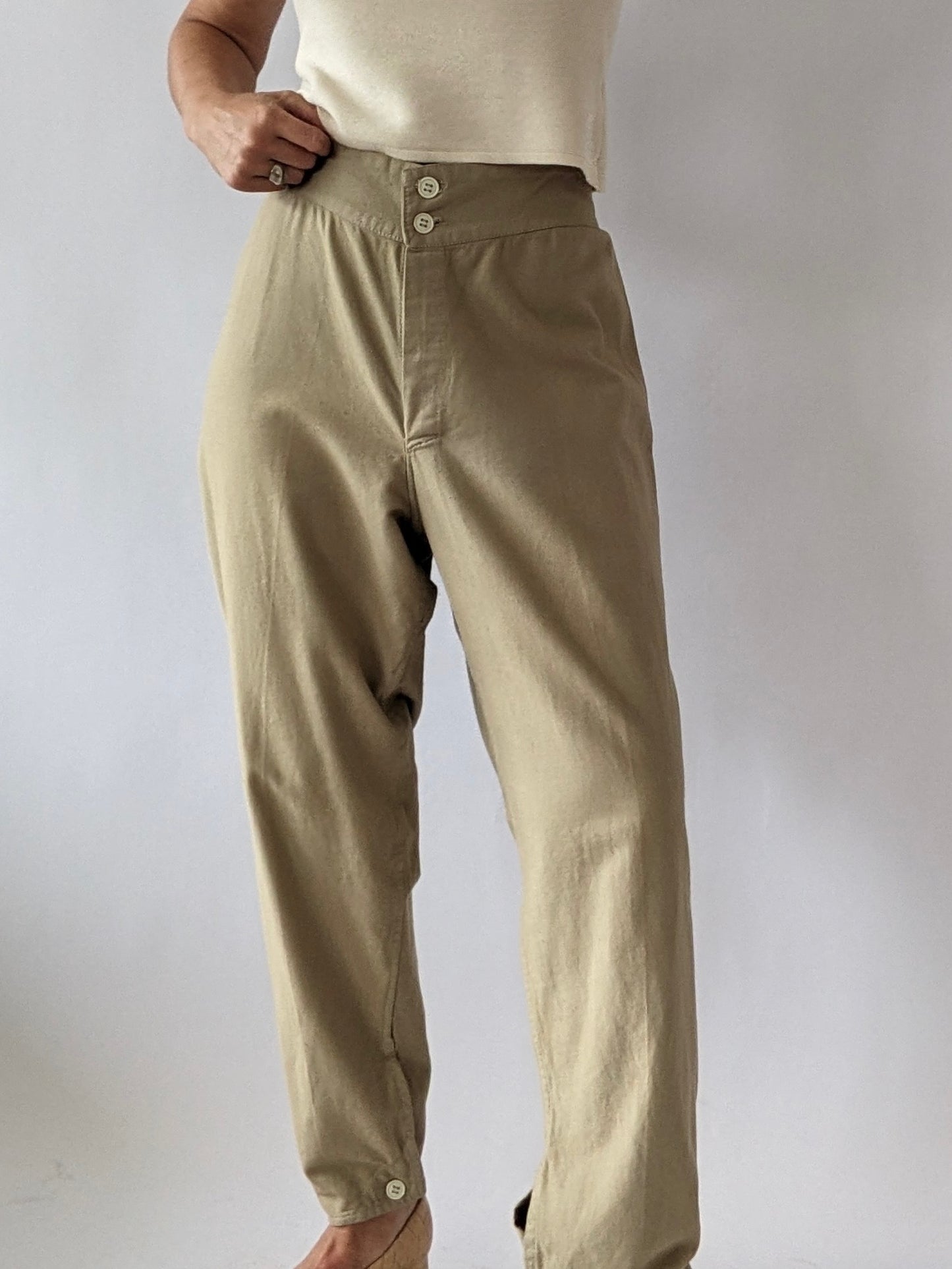 Incredible Vintage Khaki Twilled Trousers