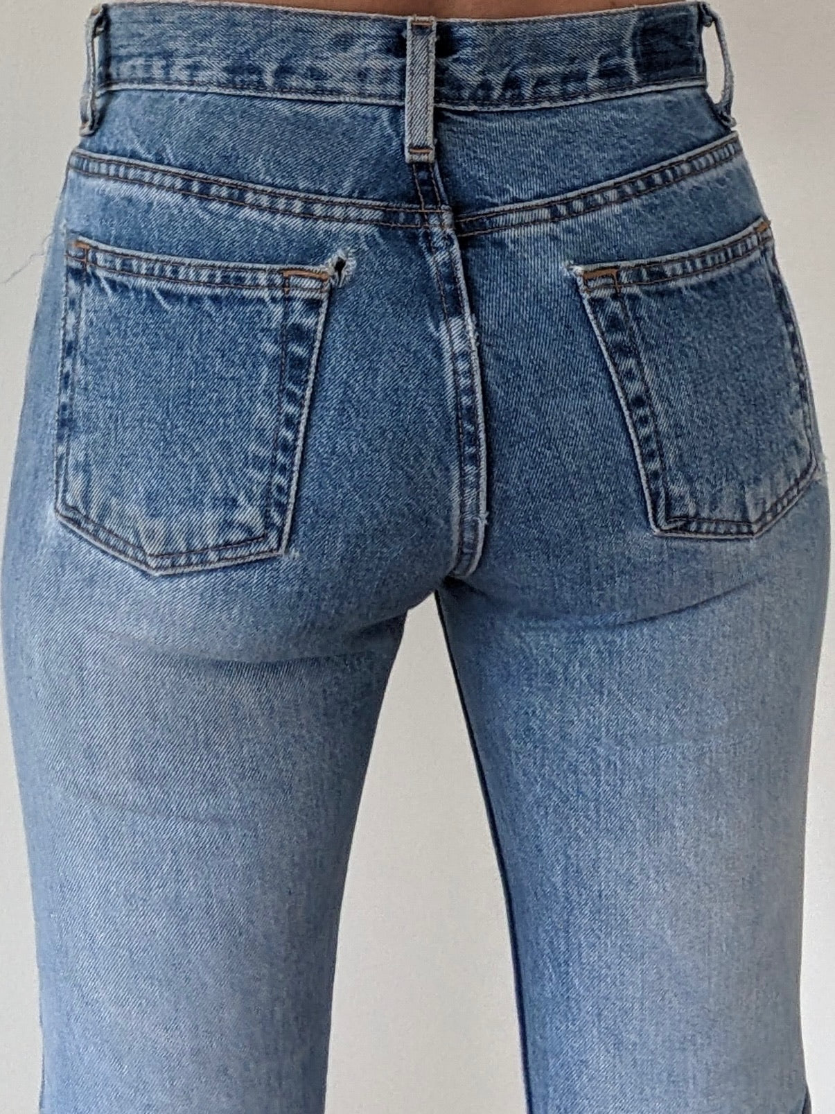 Early 2000s Faded Blue Low-Rise Denim