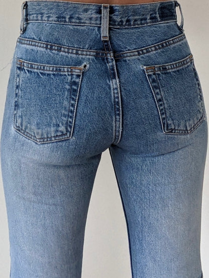 Early 2000s Faded Blue Low-Rise Denim
