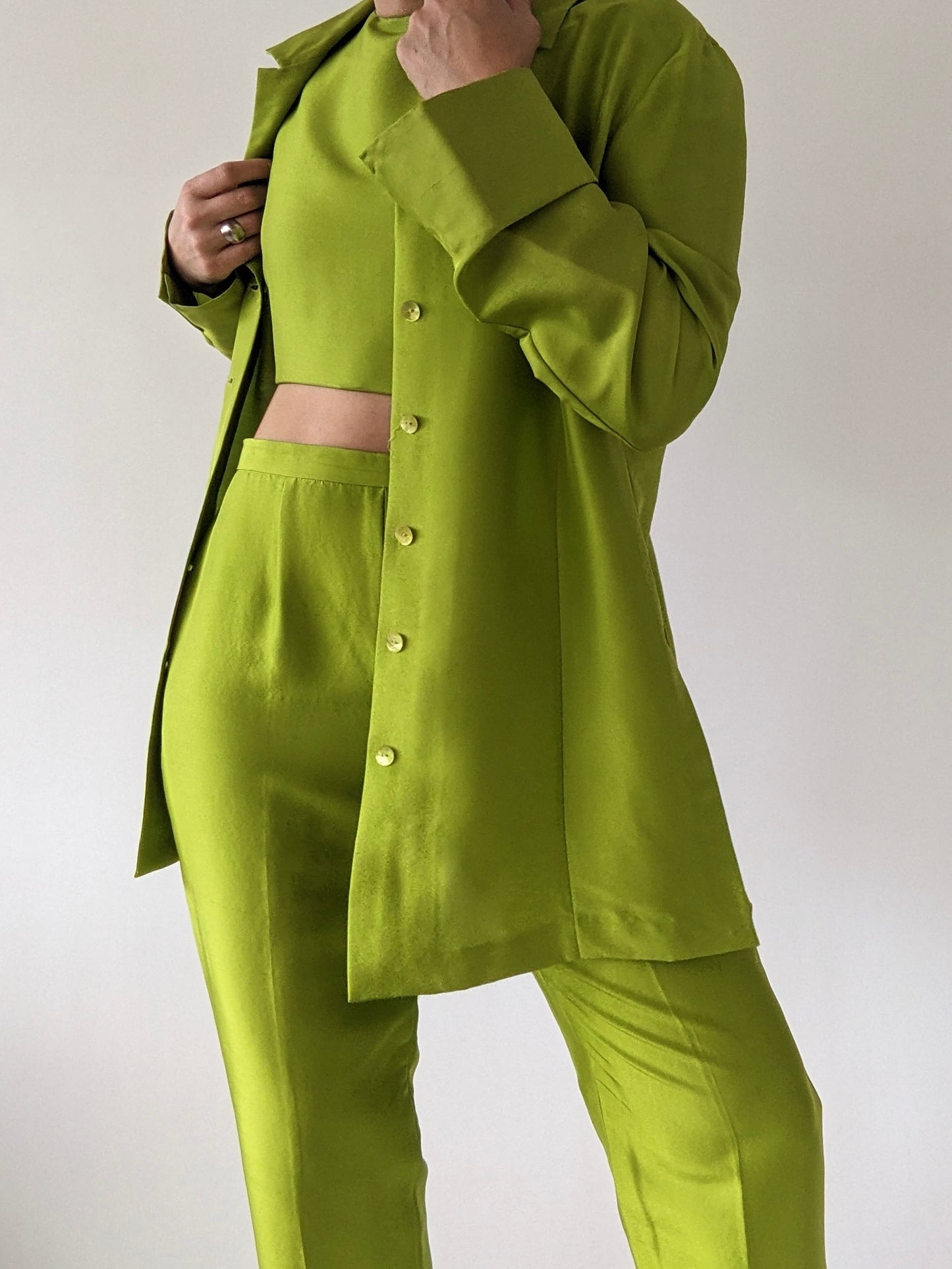 Striking Vintage Pandan Silk 3-Piece Set