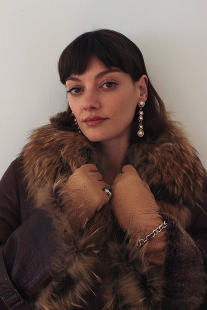 Lovely Vintage Faux Pearl Dangle Earrings