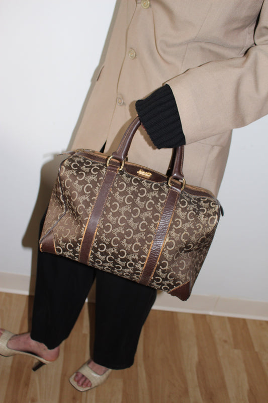 Vintage Céline Canvas Monogram Mini Duffle Bag