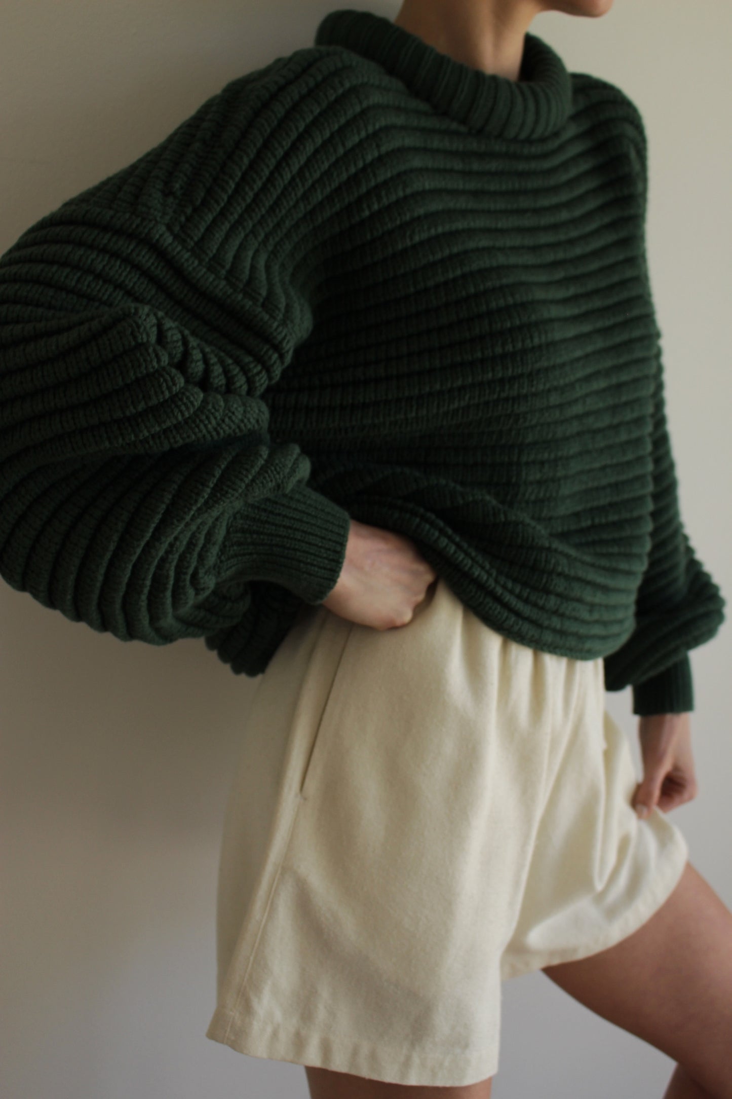 Romy Pima Cotton Balloon Sleeve Sweater