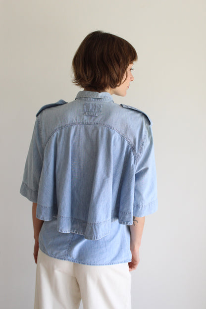 Rare Vintage Byblos Chambray Button Up