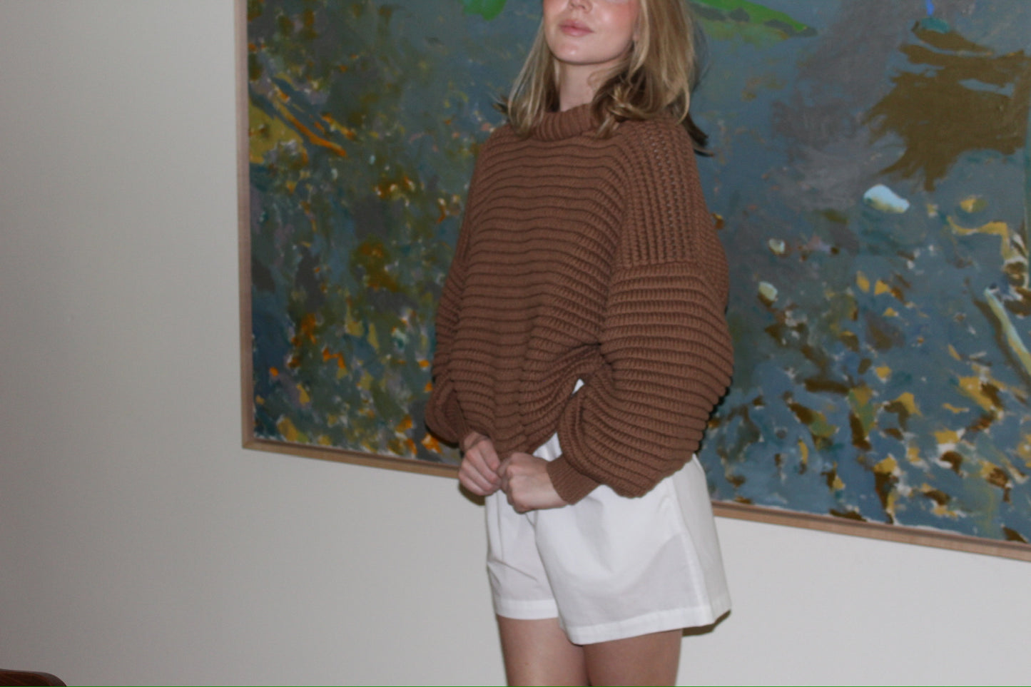 Romy Pima Cotton Balloon Sleeve Sweater