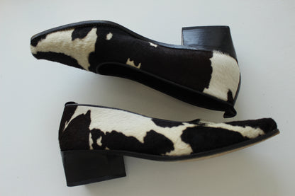 Rare Vintage Calf Hair Block Heel Shoe
