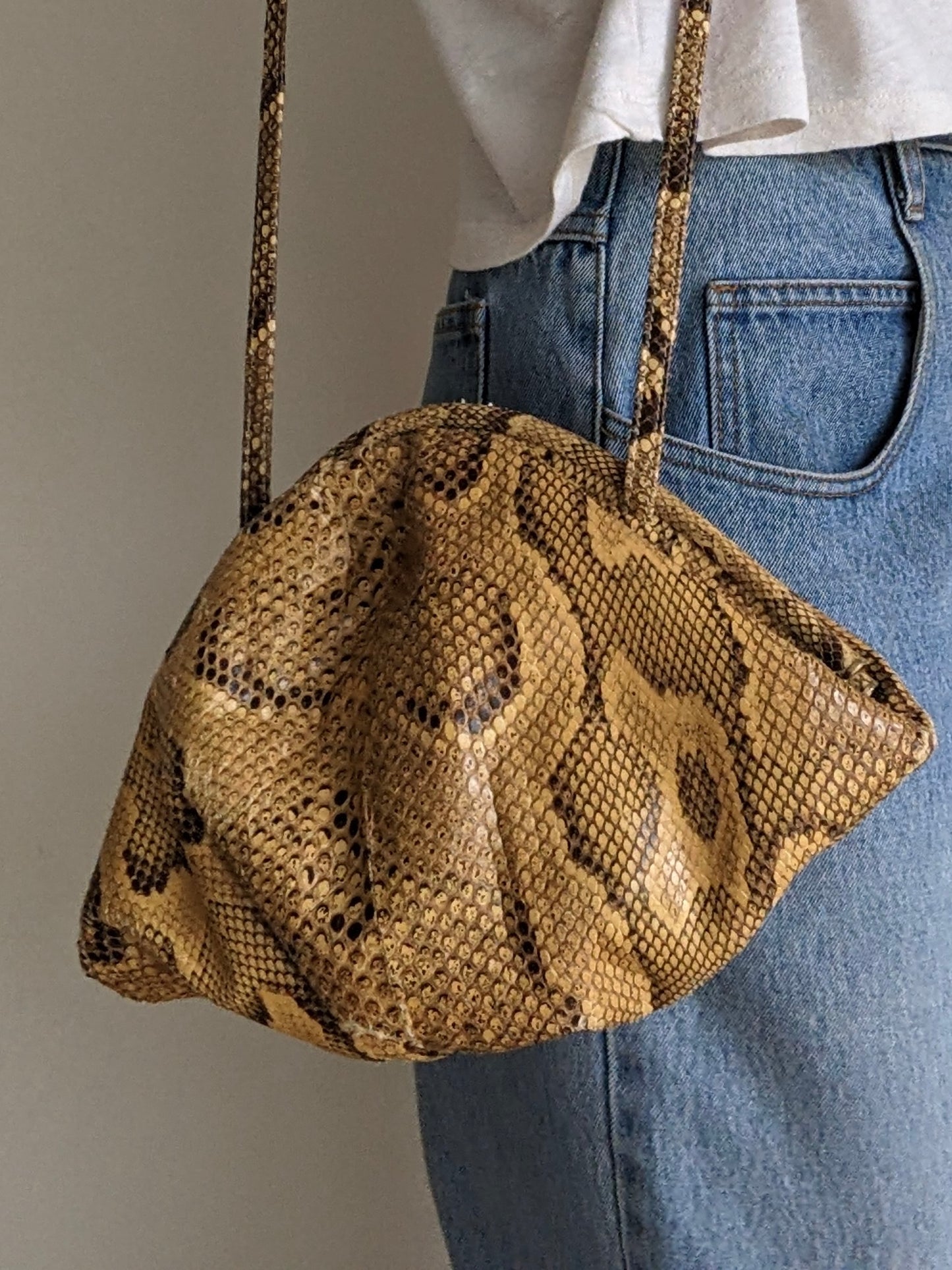 Incredible Vintage Genuine Snakeskin Purse