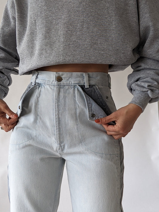 Vintage Side-Stripe Layered Pocket Denim