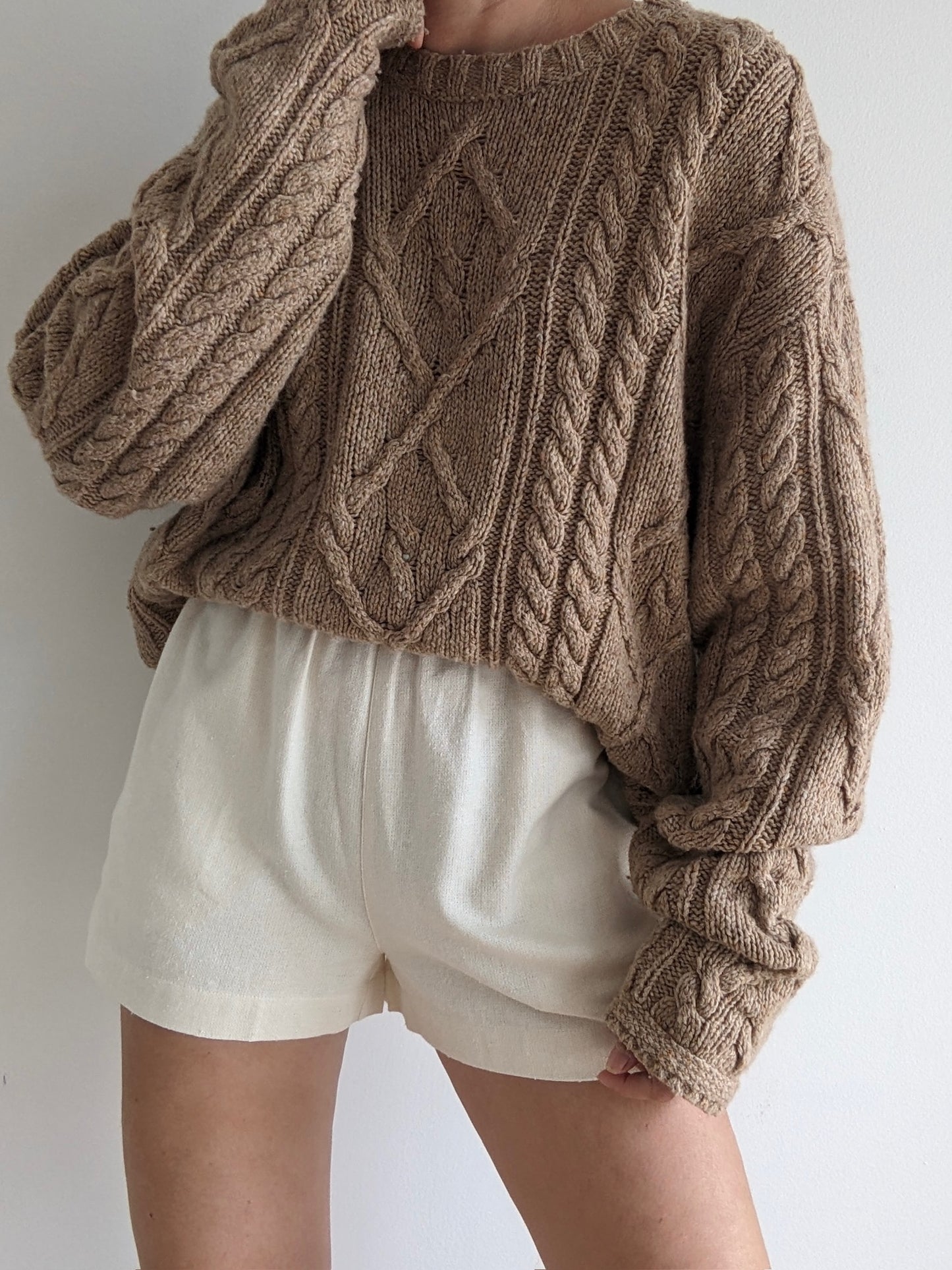 Vintage Almond Italian Wool Sweater