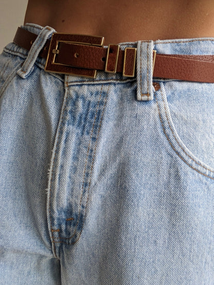 Favorite Vintage Rust Pebbled Leather Belt