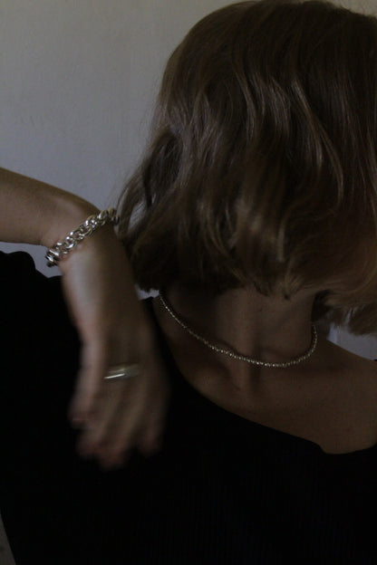 Lottie Sterling Silver Beaded Necklace