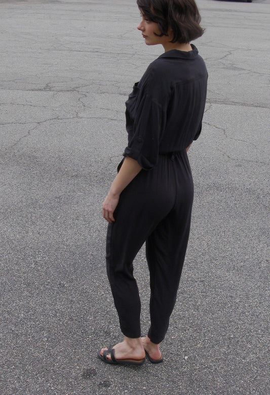 Johnny Sandwashed Voile Jumpsuit