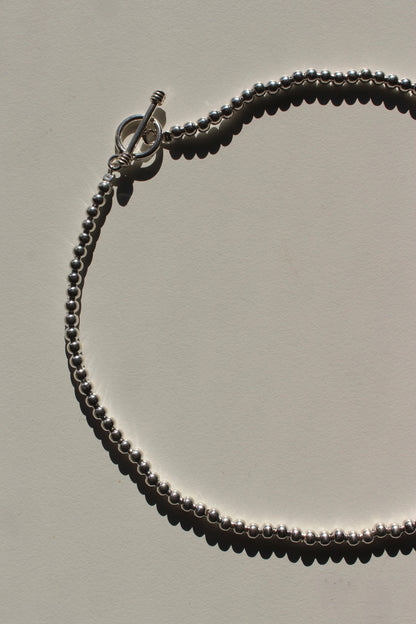 Lottie Sterling Silver Beaded Necklace