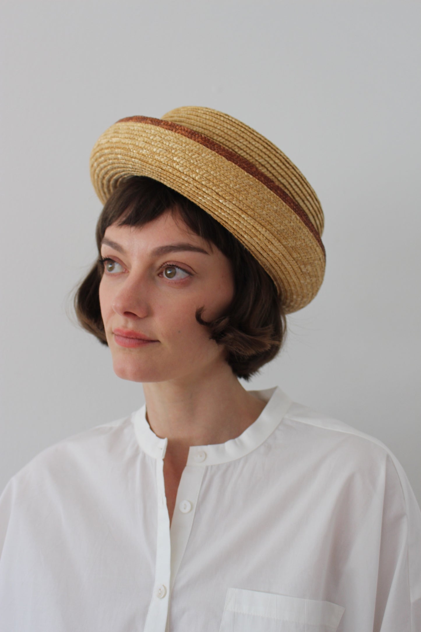 Favorite Vintage Structured Straw Hat