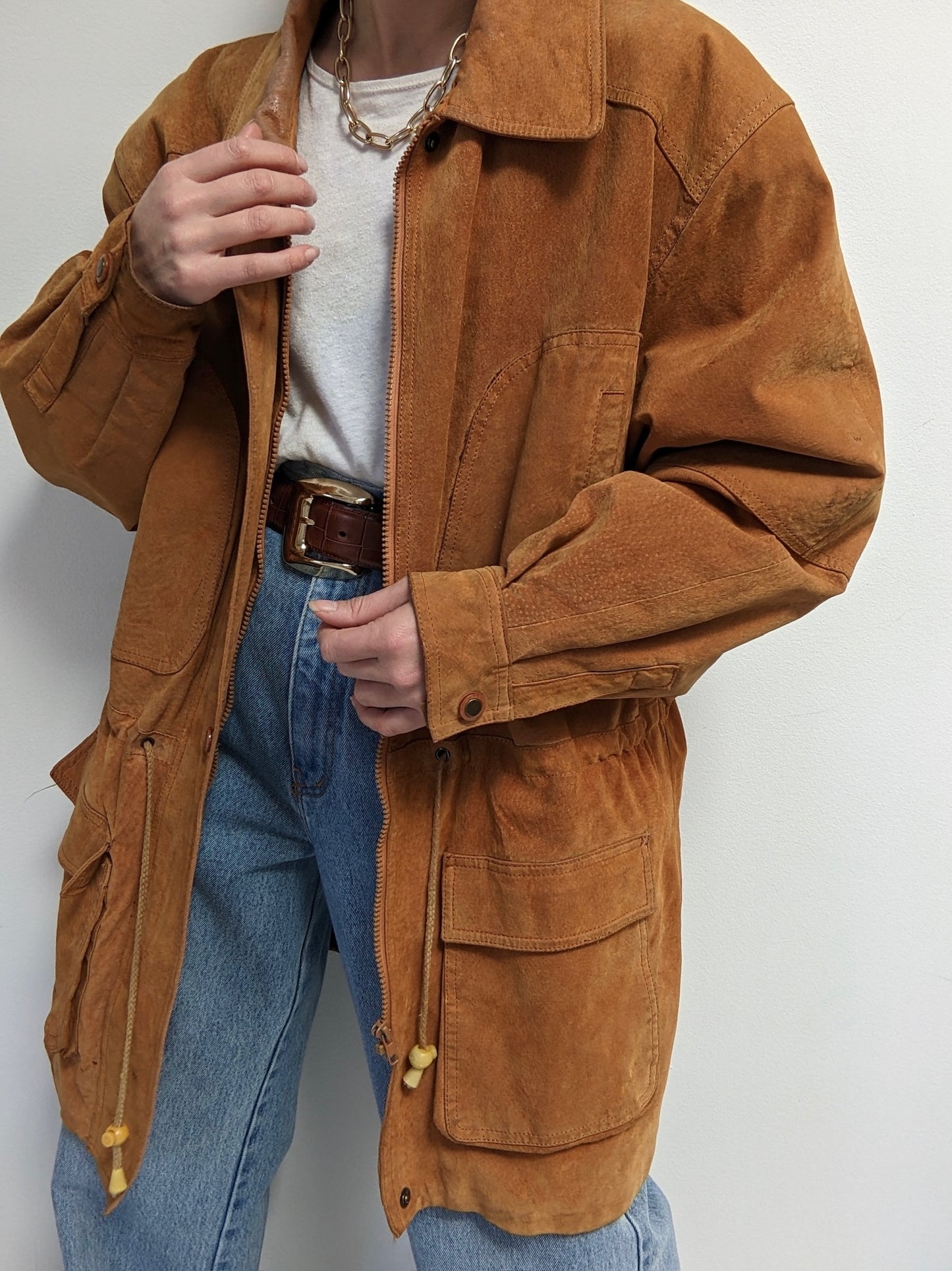 Vintage Clay Suede Chore Coat