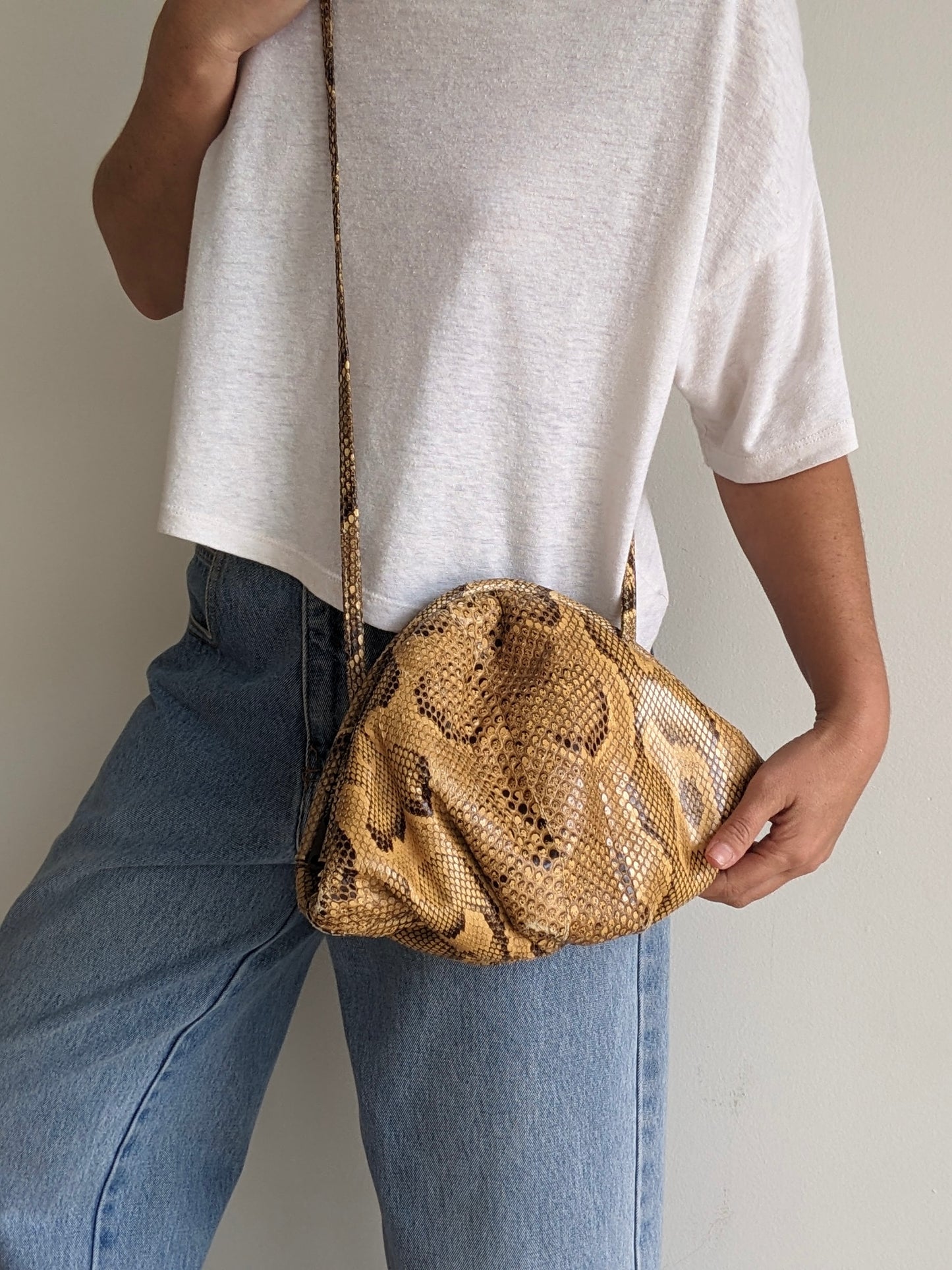 Incredible Vintage Genuine Snakeskin Purse