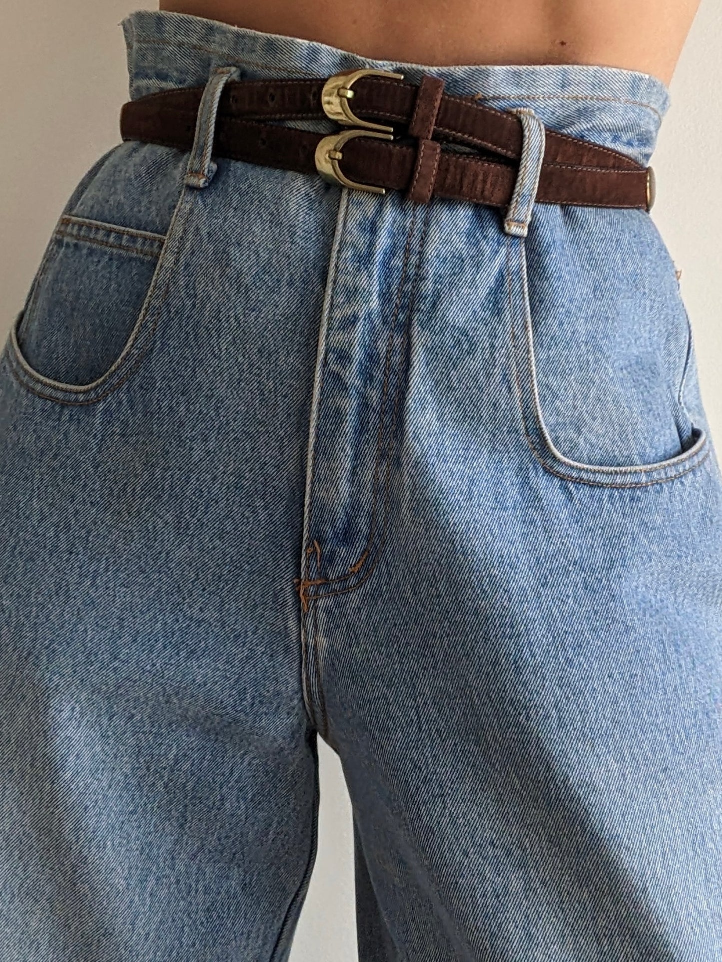 Vintage Intertwined Cocoa Suede Belt