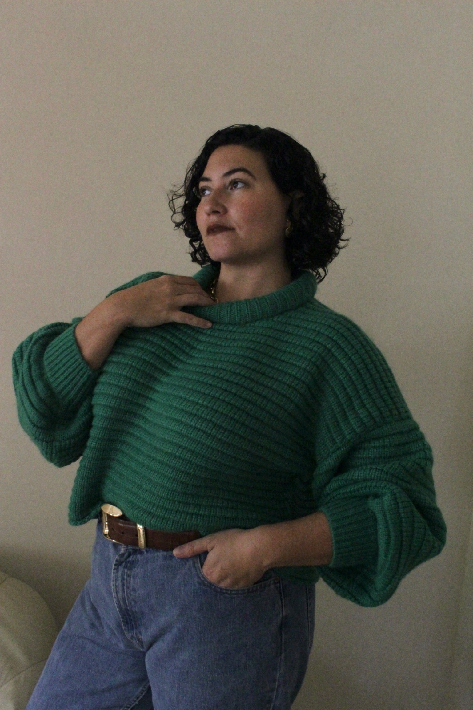 Romy Knitted Alpaca Balloon Sleeve Sweater – NA NIN