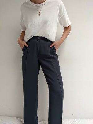 Vintage Pleated High Rise Trousers