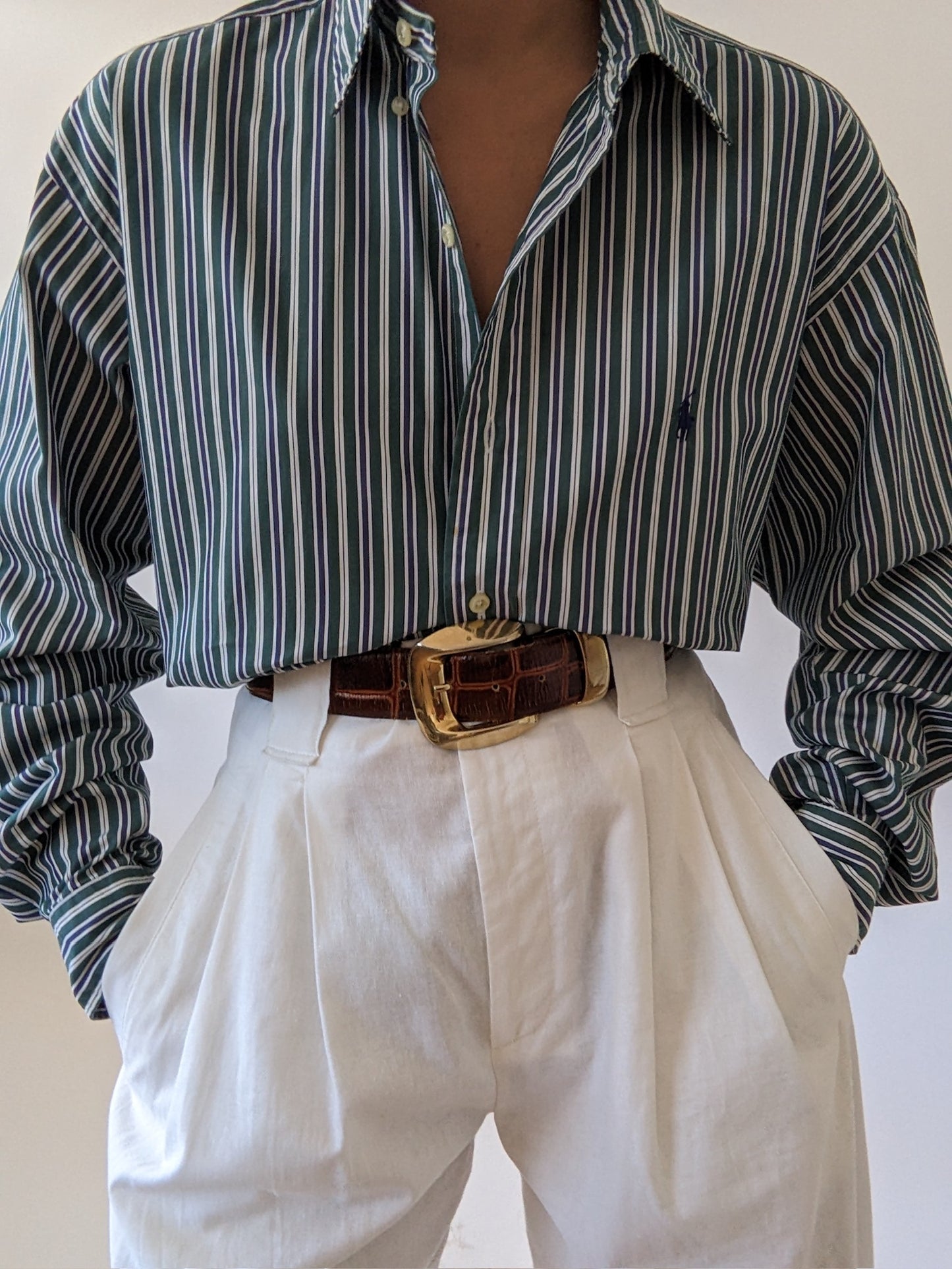 90s Ralph Lauren Topiary Striped Shirt