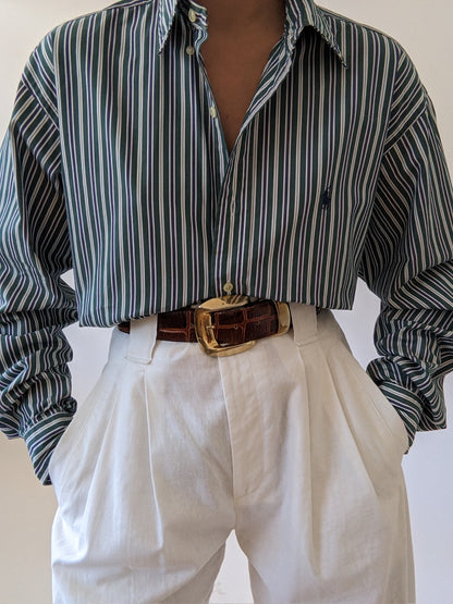 90s Ralph Lauren Topiary Striped Shirt