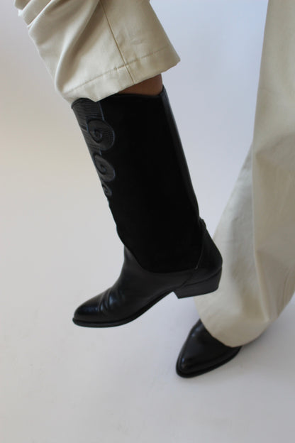 Incredible Vintage Via Spiga Onyx Western Boots