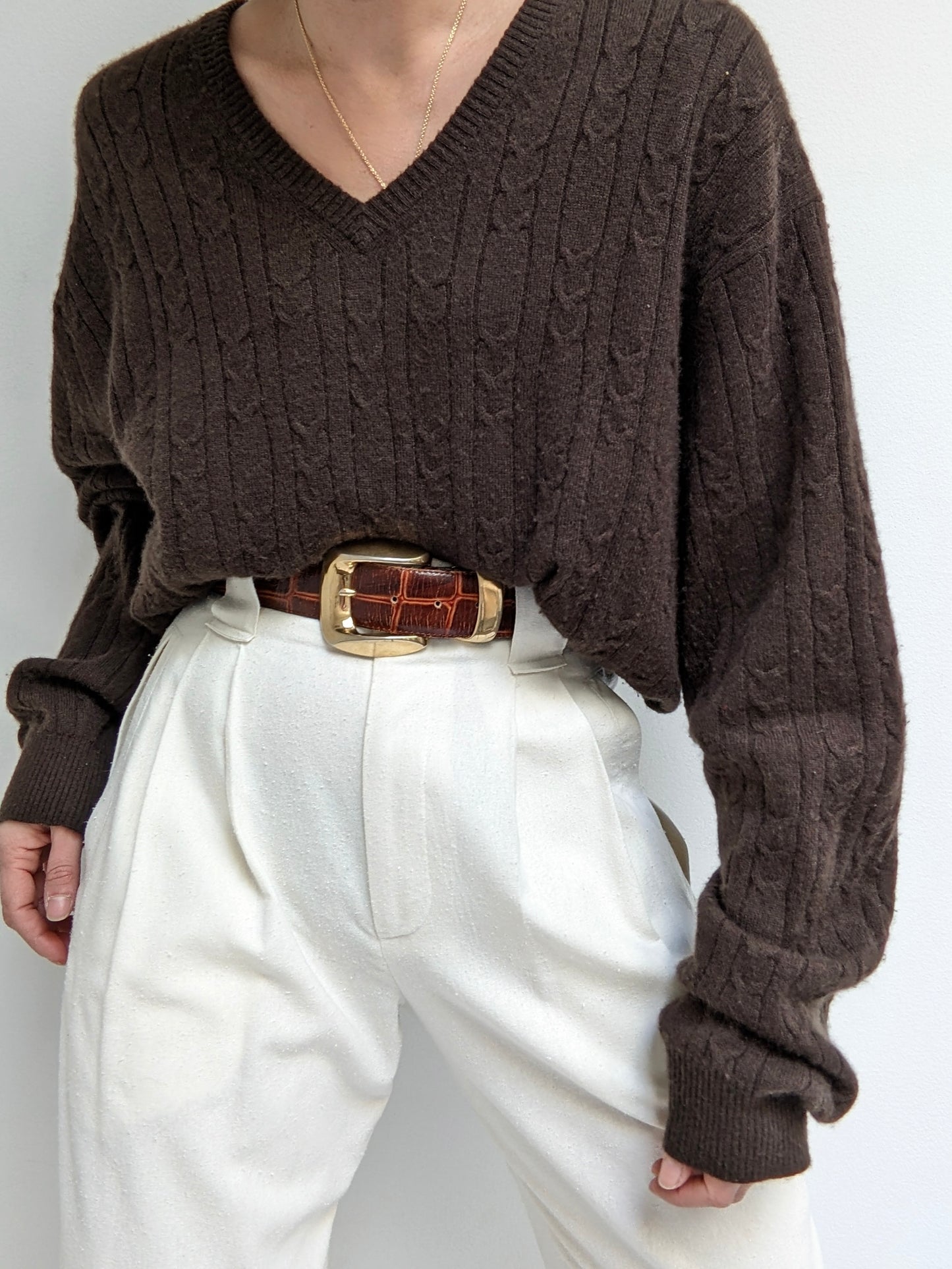 Vintage Espresso Cashmere Sweater