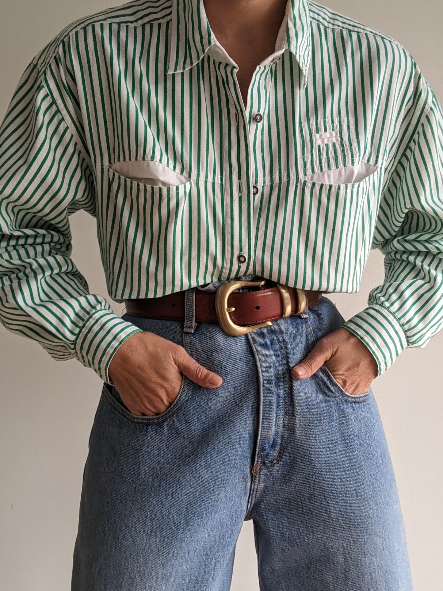Vintage Jalapeño Striped Cotton Shirt