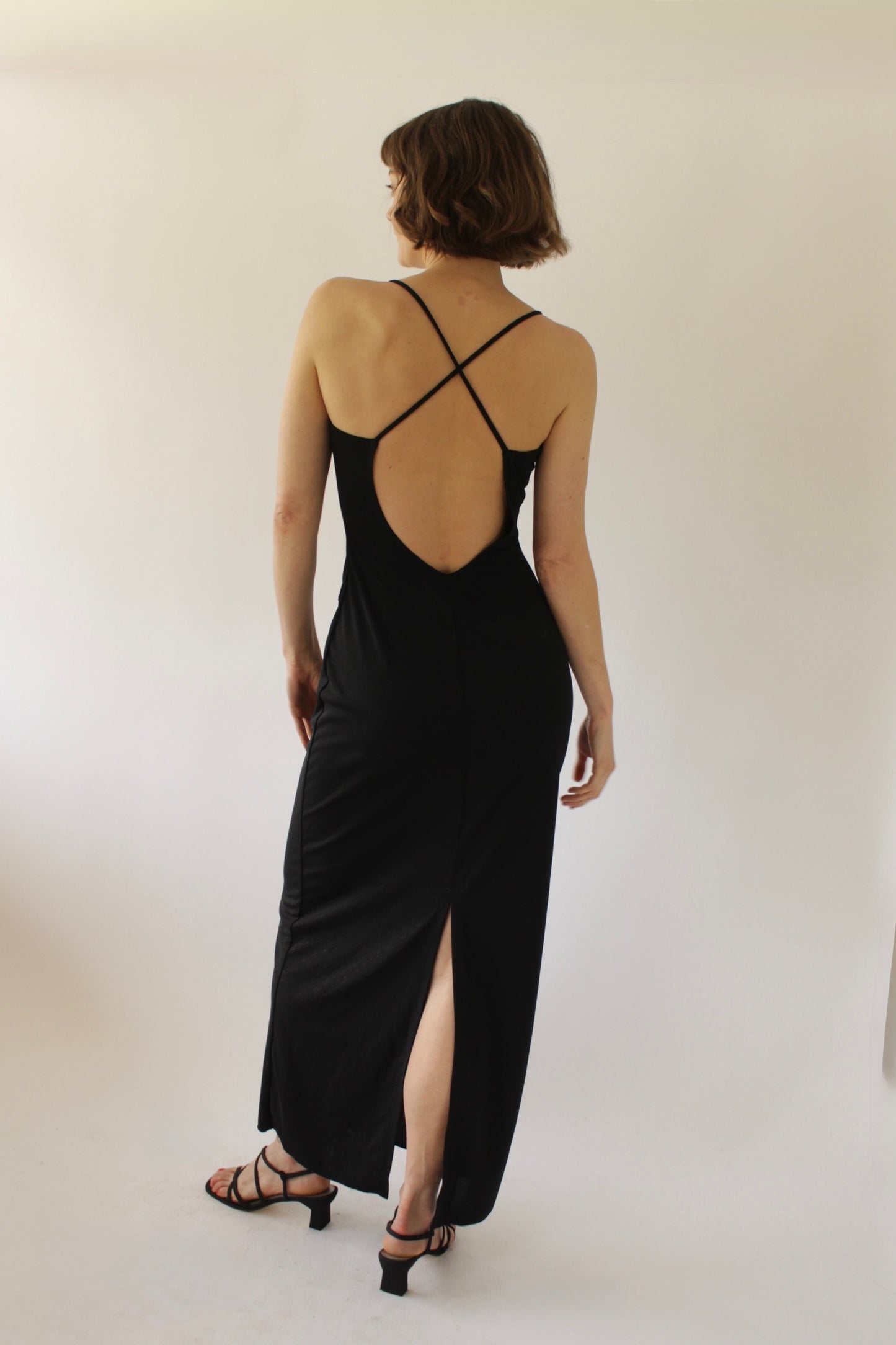 Vintage Beaded Floral Evening Dress
