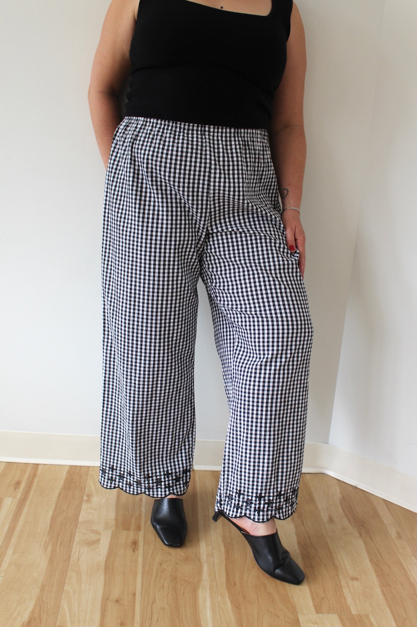 Vintage Gingham Easy Pants
