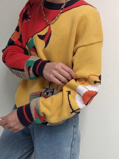 Favorite Vintage Nautical Graphic Sweater