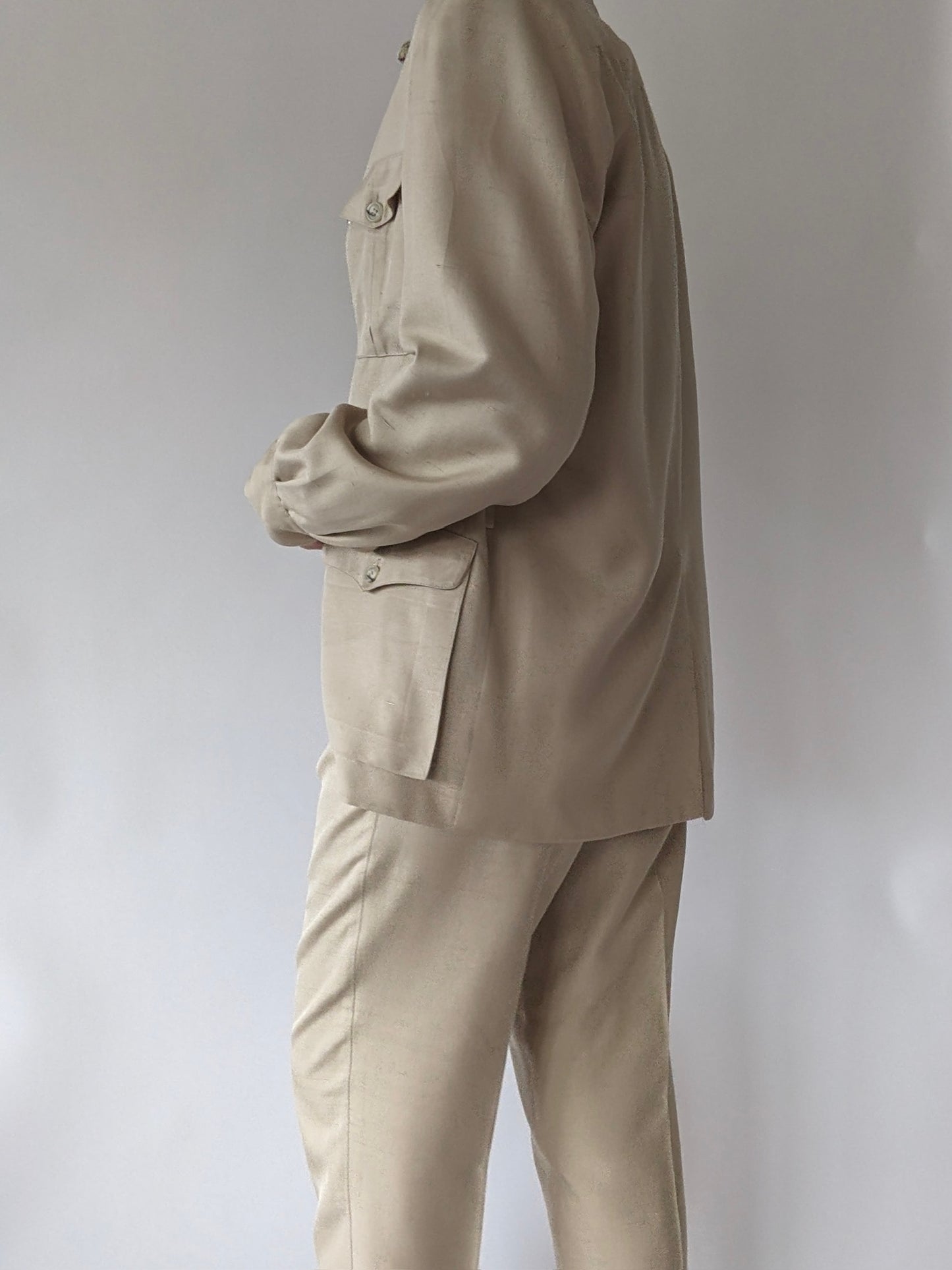 Stunning Vintage Silk Pant Set