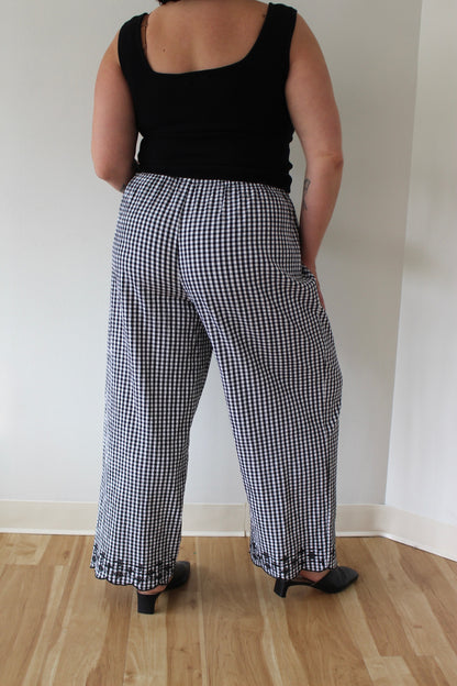 Vintage Gingham Easy Pants