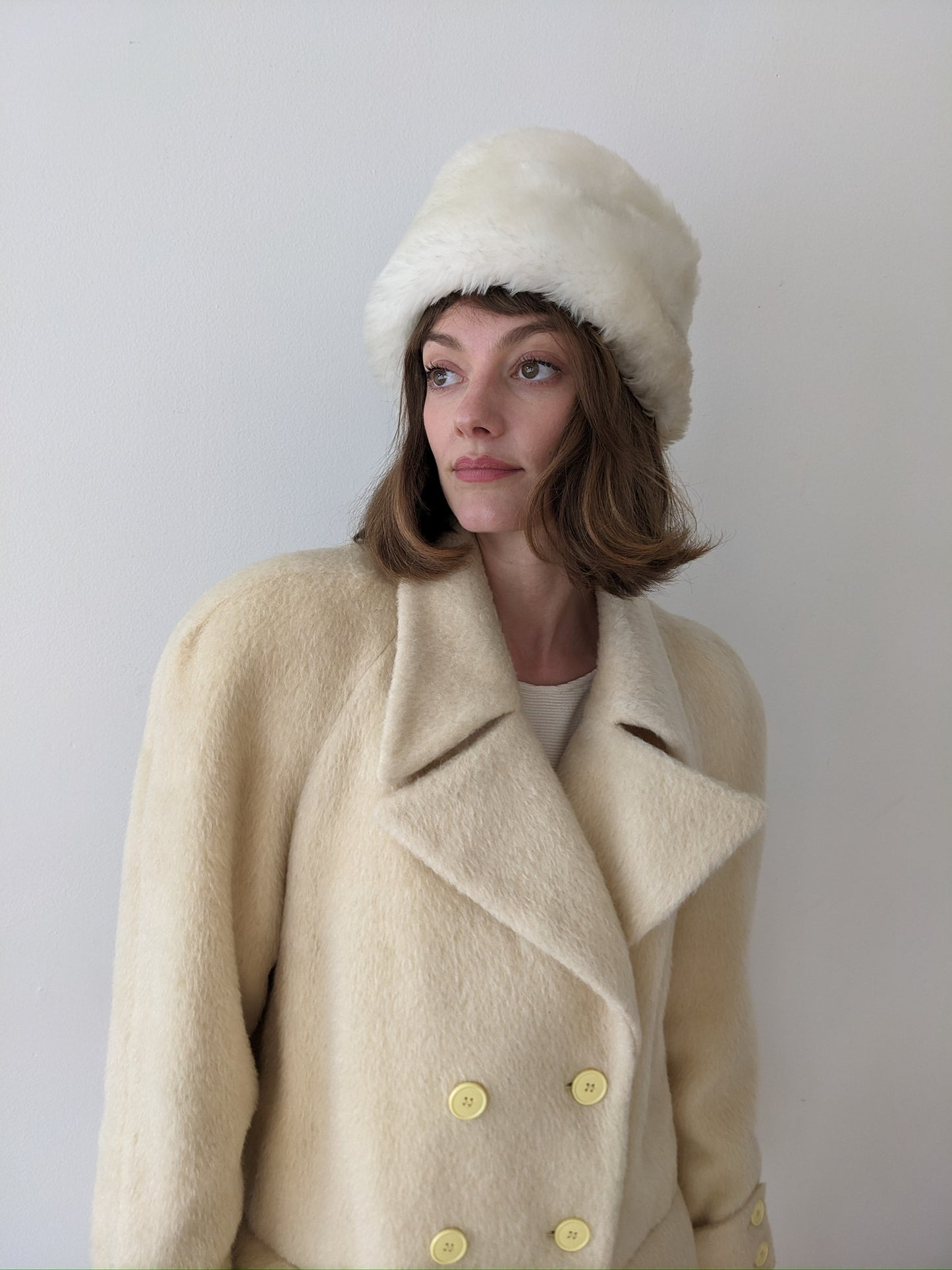 Vintage Snow Faux Fur Hat